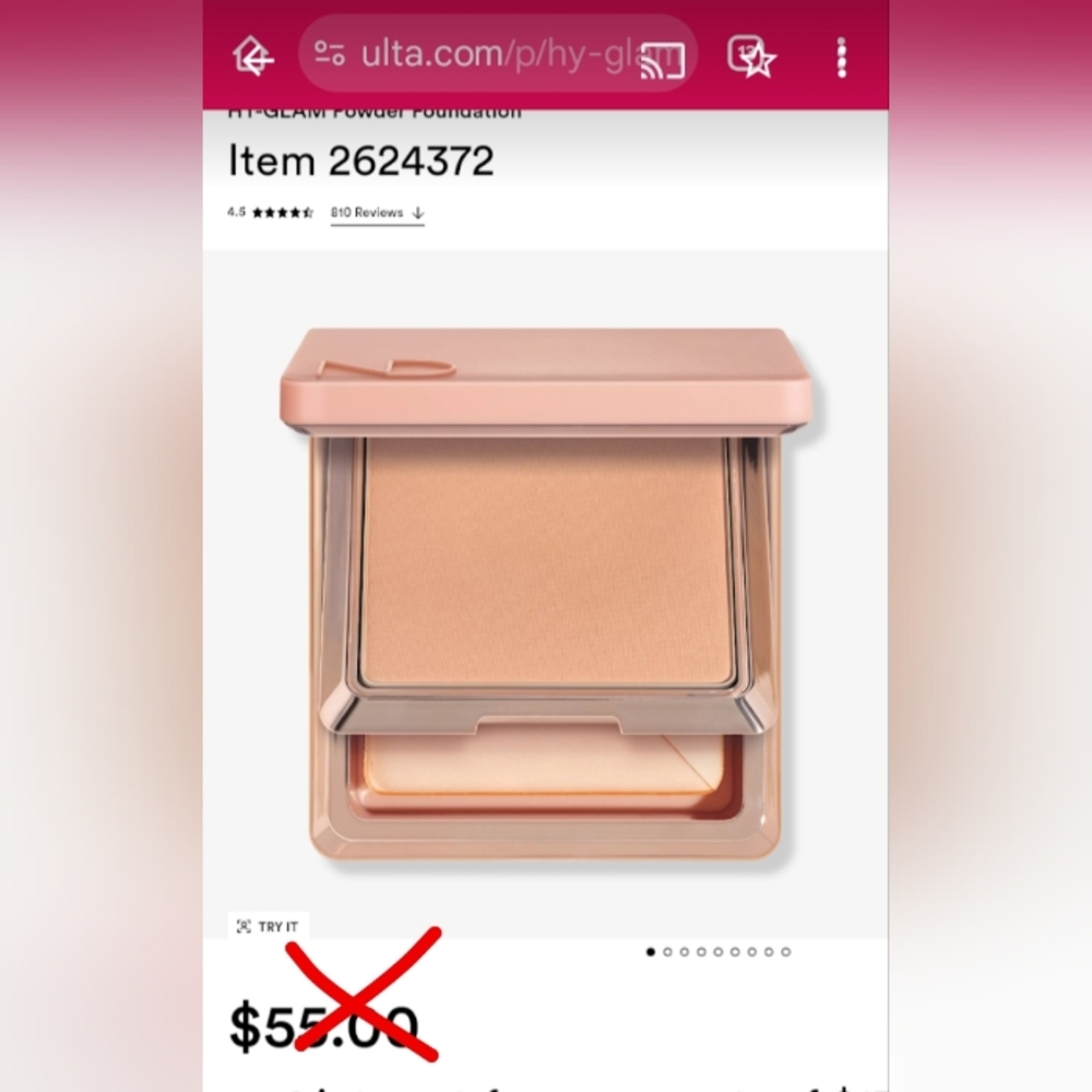 NWT! NATASHA DENONA HY•GLAM POWDER FOUNDATION Blurring FlexTech™ Hybrid Powder